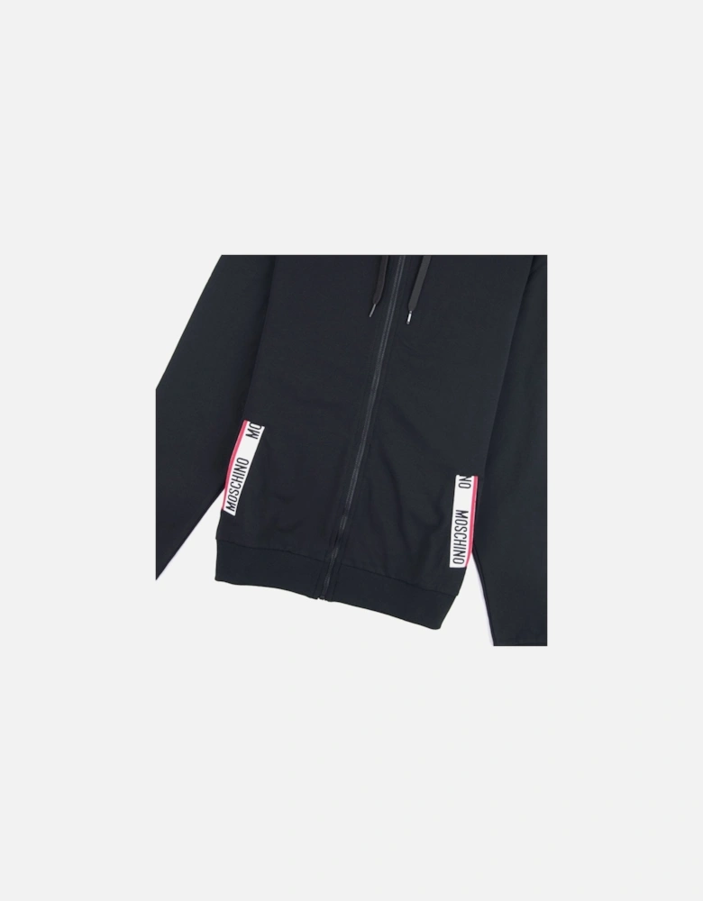 Underwear Pocket Tape Logo Hoody Black
