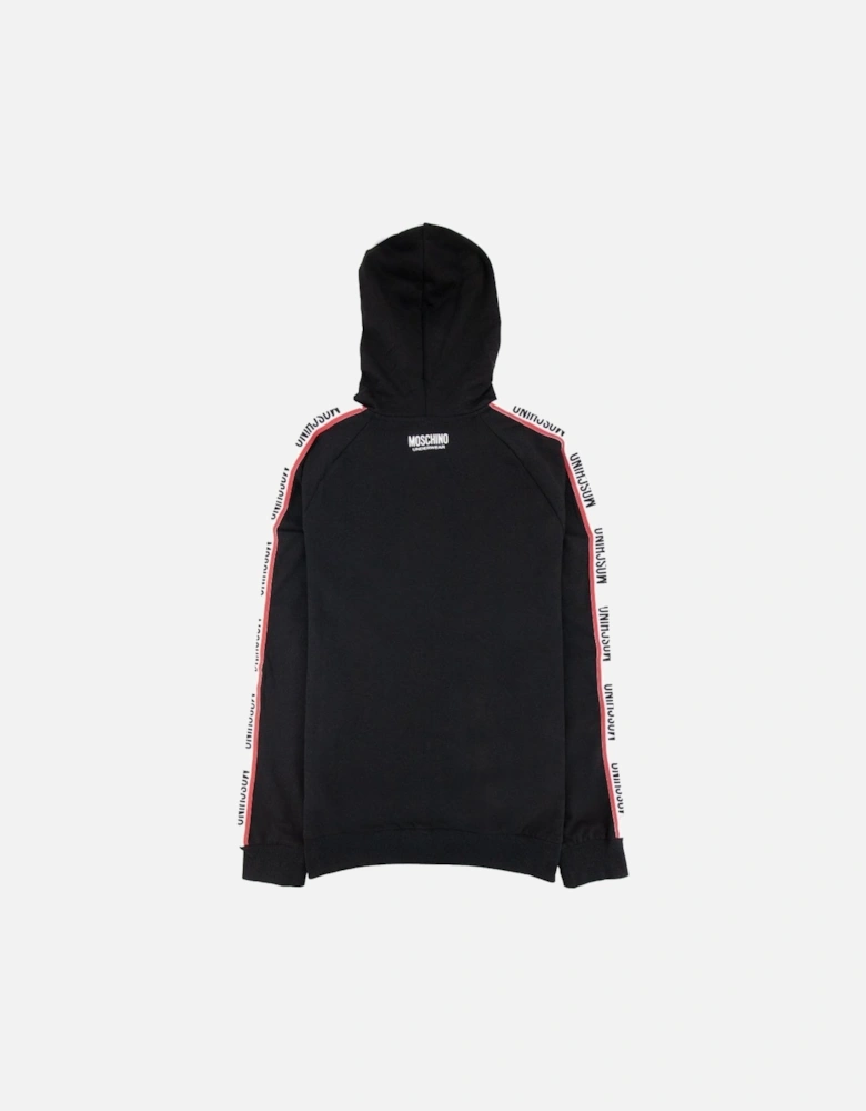 Underwear Arm Tape Logo Zip Up Hoody Black