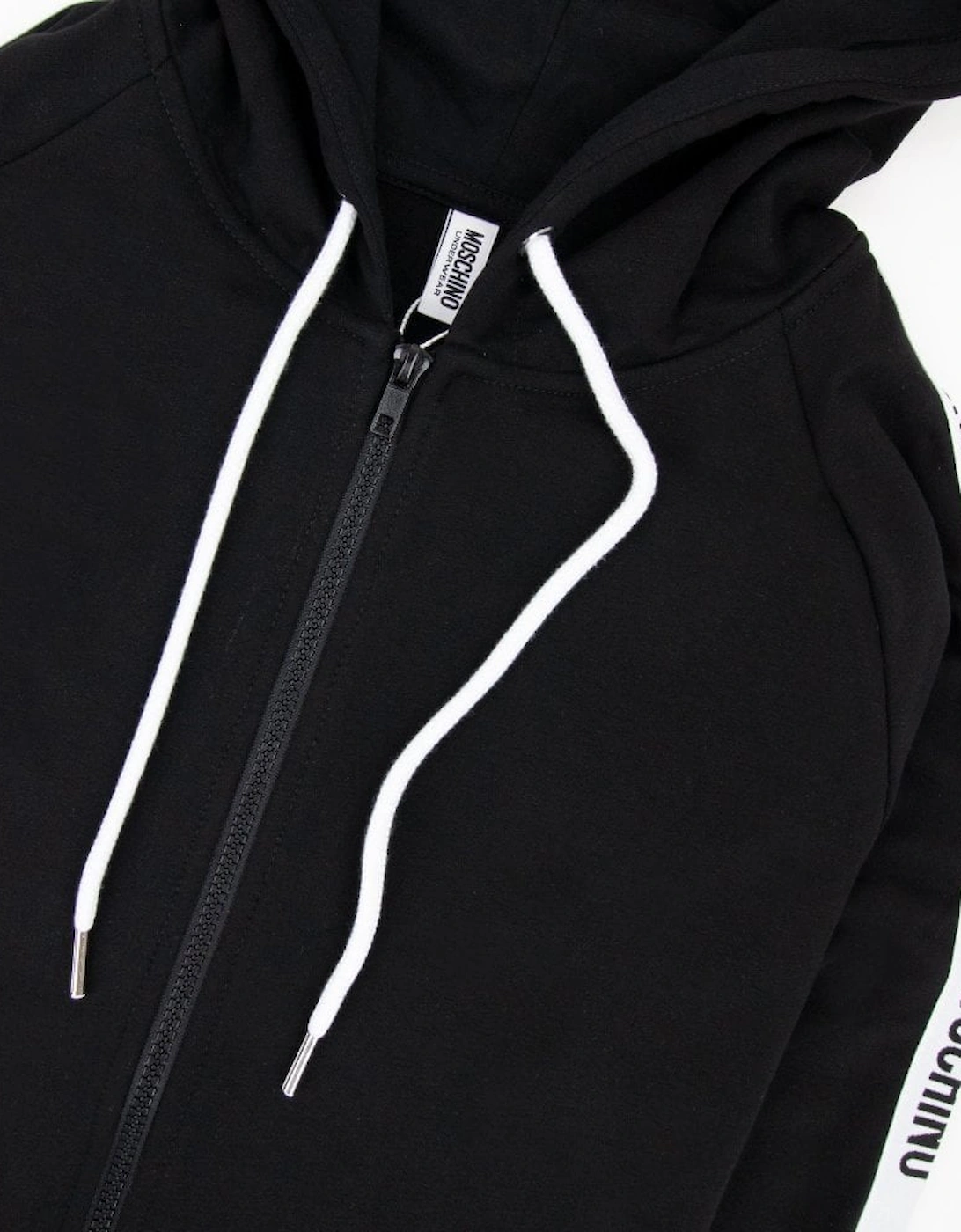 Underwear Arm Tape Logo Zip Up Hoody Black