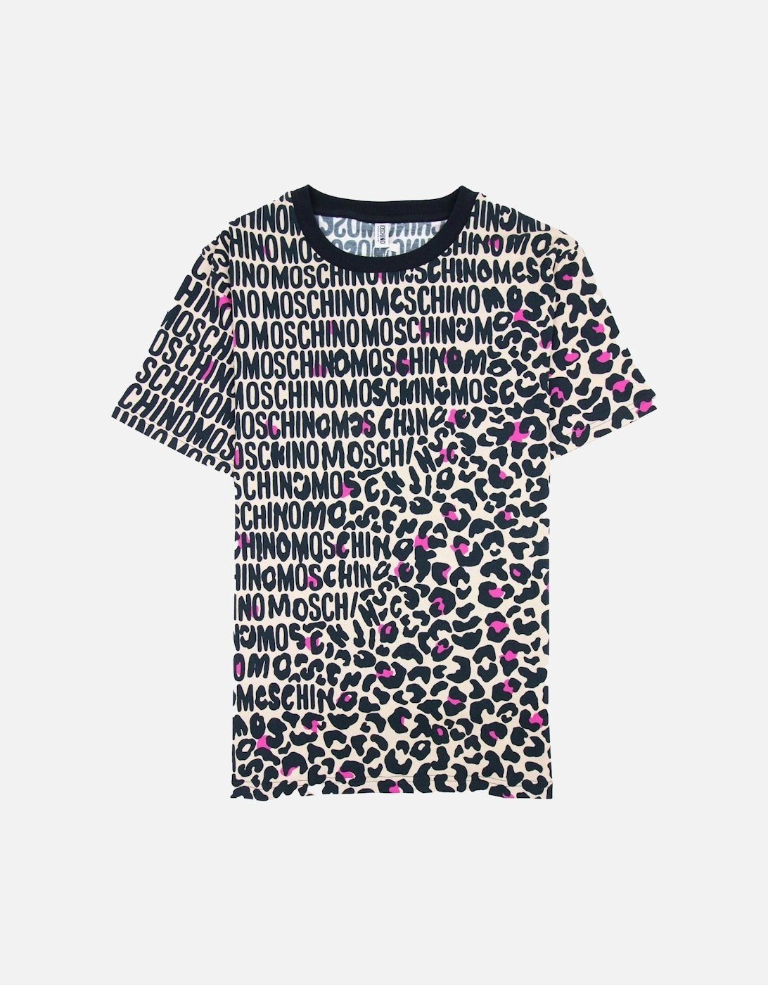 Underwear Leopard Print T Shirt Camel/black 1003, 5 of 4
