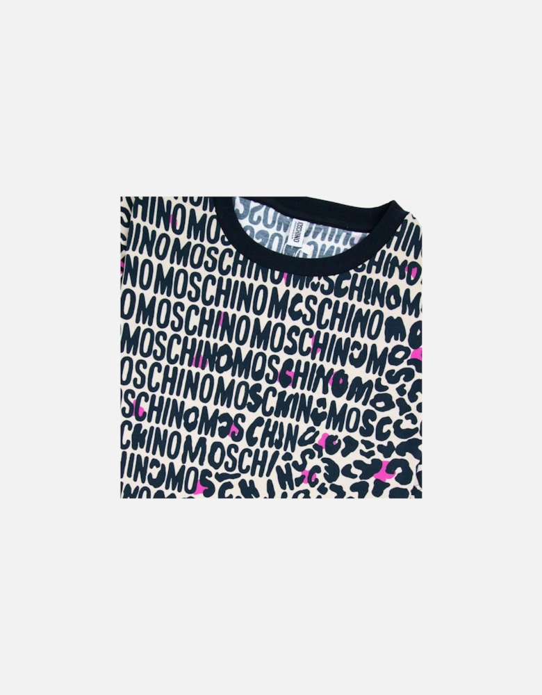 Underwear Leopard Print T Shirt Camel/black 1003