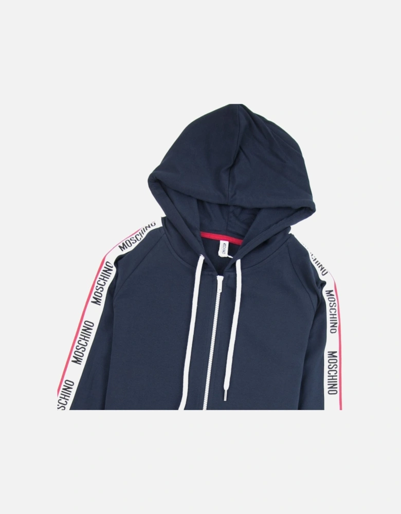 Underwear Arm Tape Logo Zip Up Hoody Dark Navy