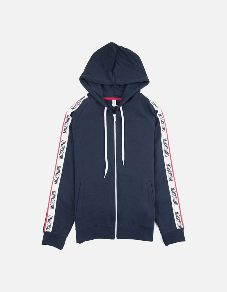Underwear Arm Tape Logo Zip Up Hoody Dark Navy