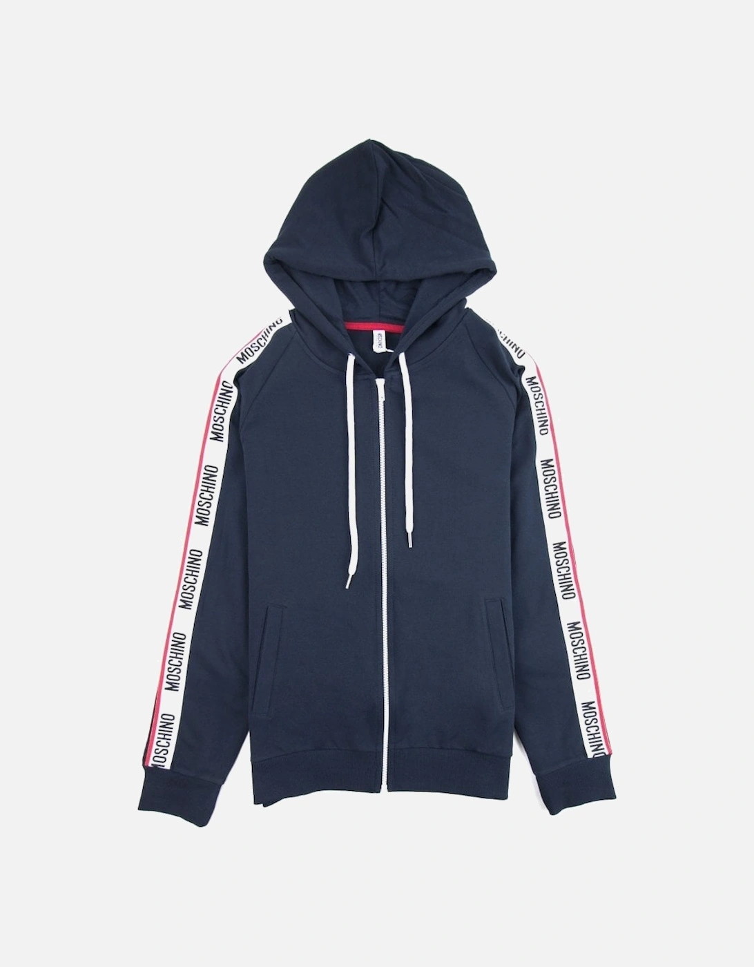 Underwear Arm Tape Logo Zip Up Hoody Dark Navy, 4 of 3