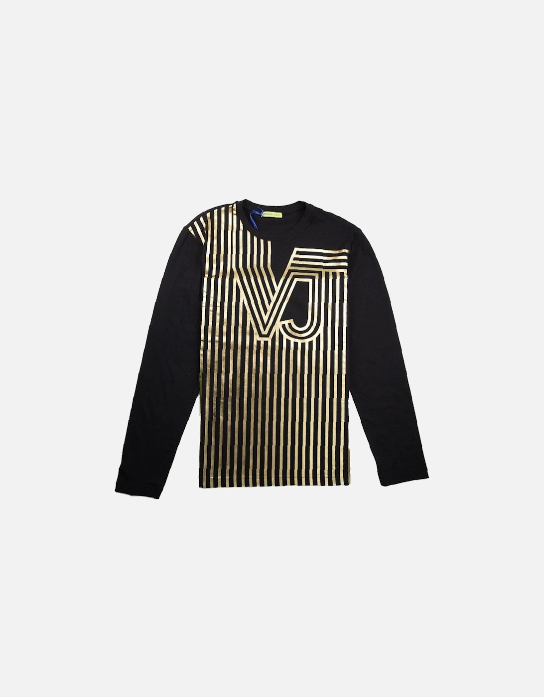 Jeans Foil VJ Line Logo Long Sleeve T-Shirt Black, 3 of 2