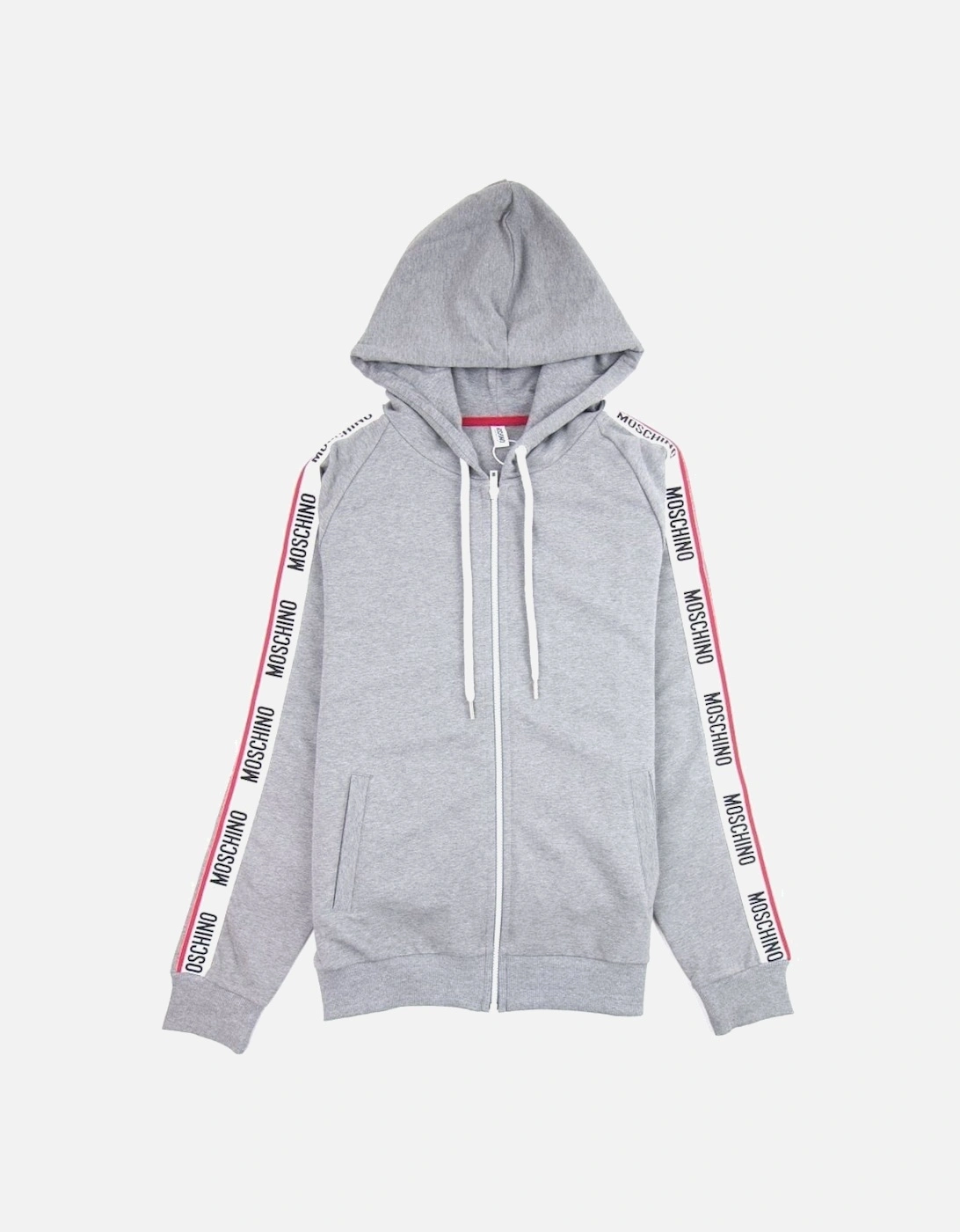 Underwear Arm Tape Logo Zip Up Hoody Dark Grey, 4 of 3