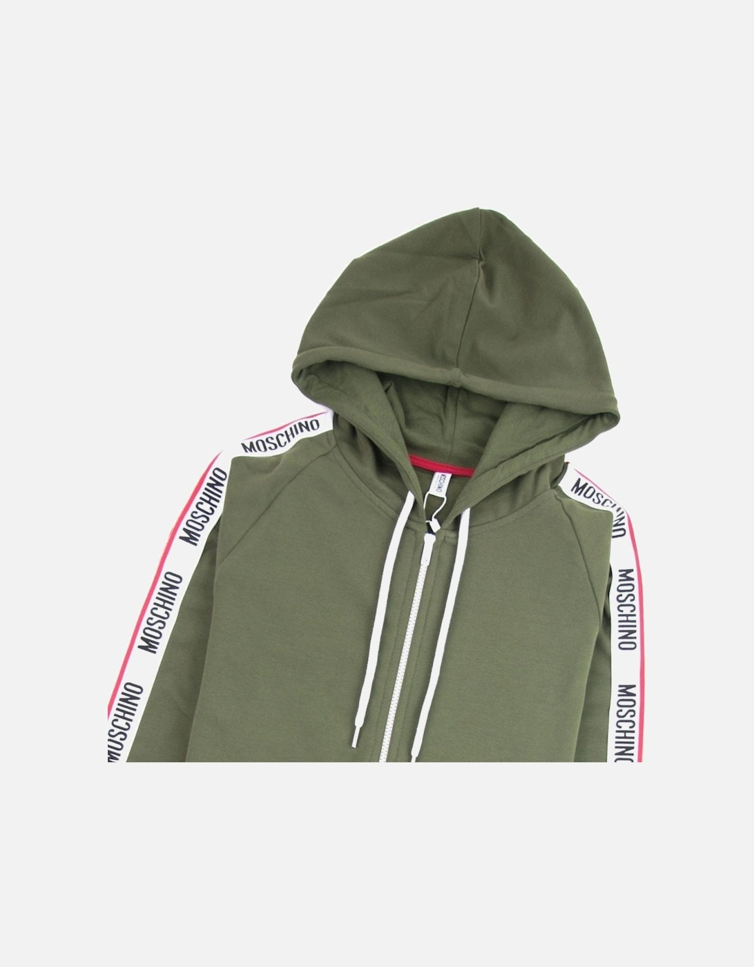 Underwear Arm Tape Logo Zip Up Hoody Khaki