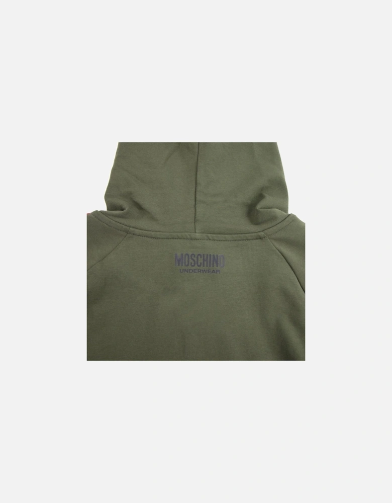 Underwear Arm Tape Logo Zip Up Hoody Khaki