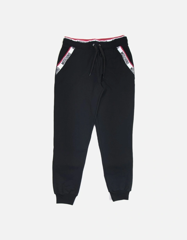 Underwear Pocket Tape Logo Jogging Pants Black