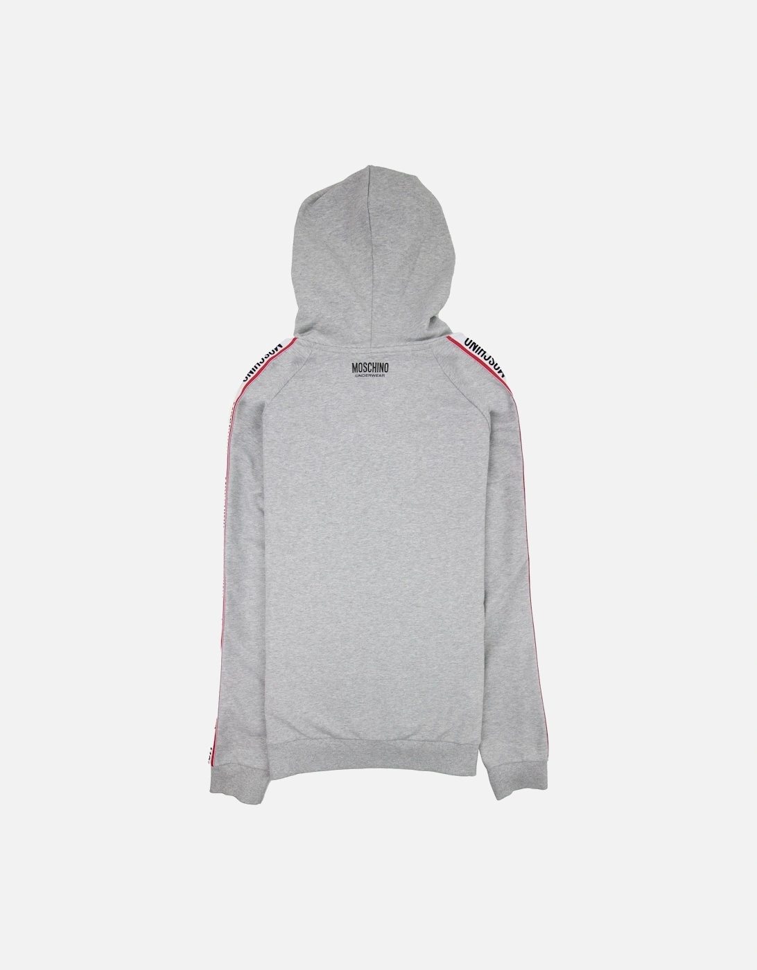 Underwear Arm Tape Logo Zip Up Hoody Light Grey
