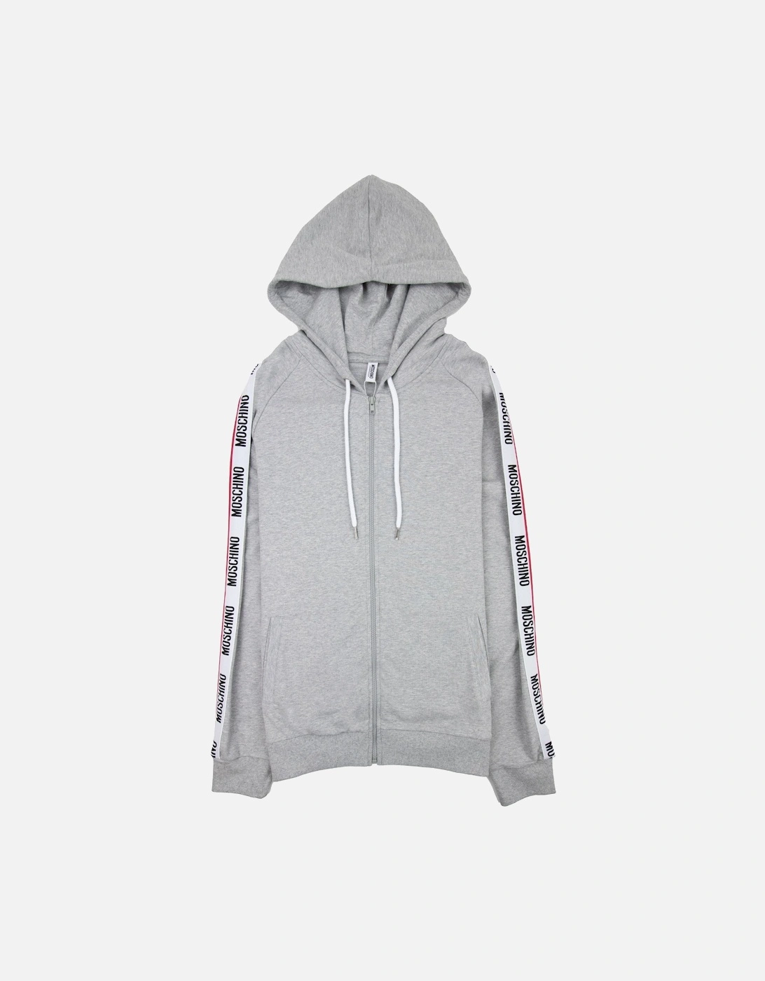 Underwear Arm Tape Logo Zip Up Hoody Light Grey, 4 of 3