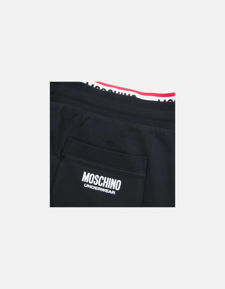 Underwear Pocket Tape Logo Jogging Pants Black