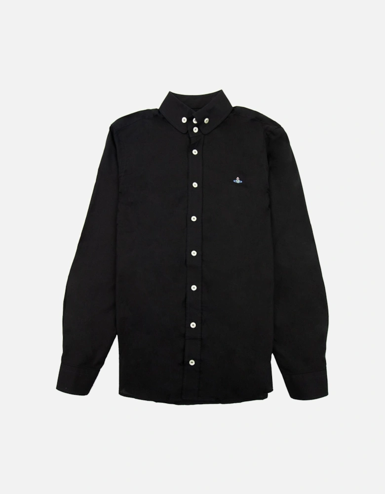 Double Button Casual Shirt Black