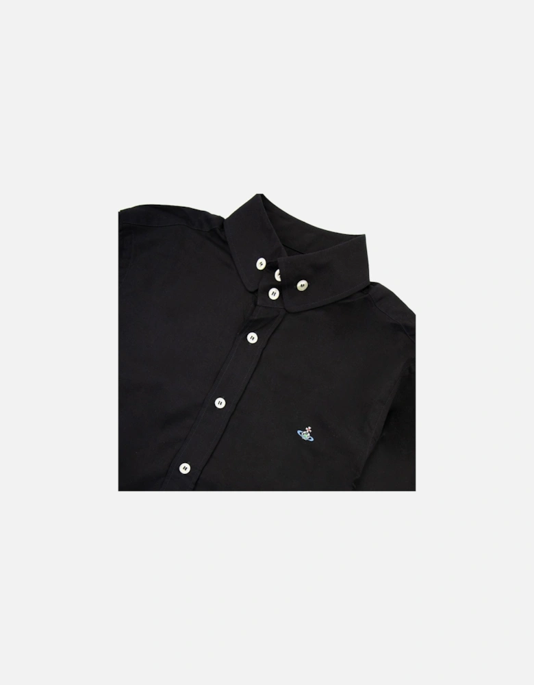 Double Button Casual Shirt Black