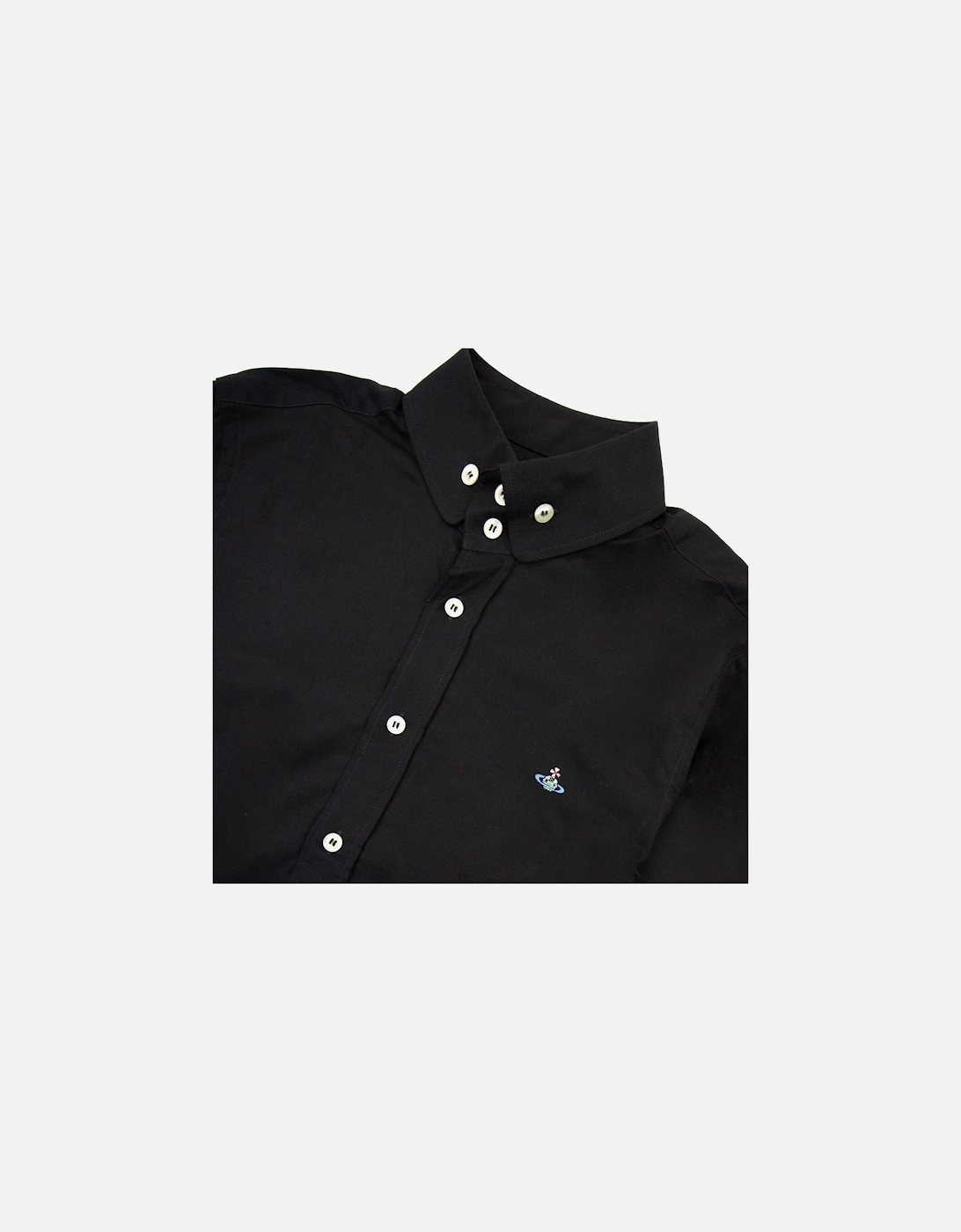Double Button Casual Shirt Black