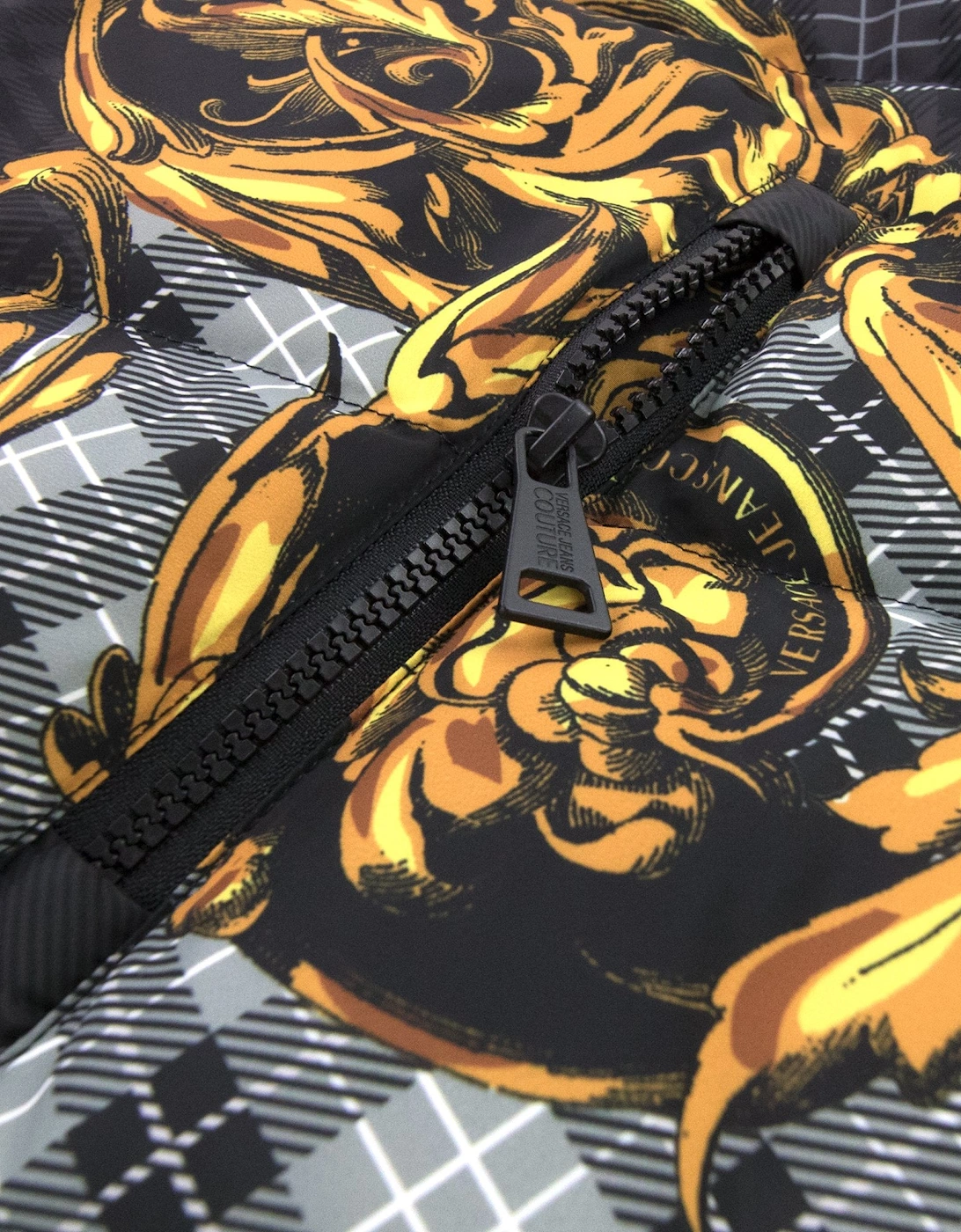 Jeans Couture Baroque Reversible Padded Jacket Black