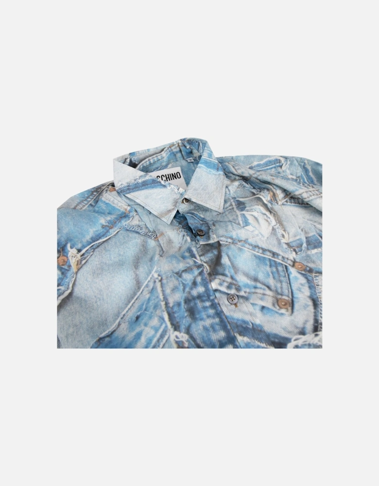 Couture All Over Jeans Printed Shirt Dark Denim