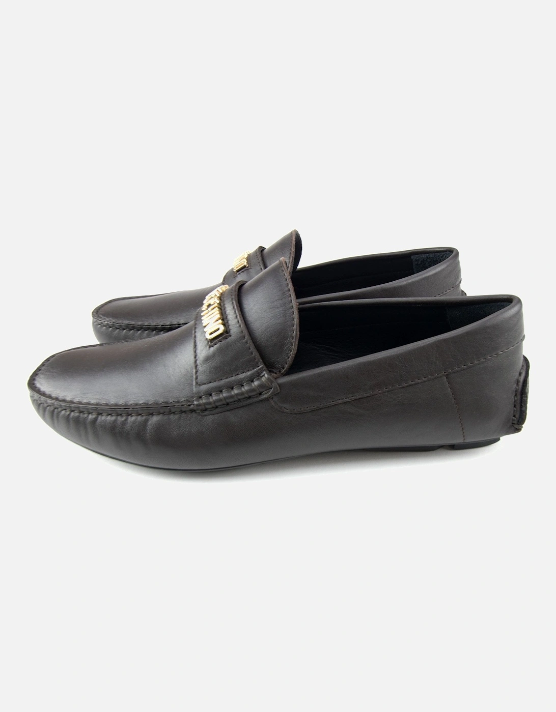 Leather Logo Loafers Brown, 3 of 2
