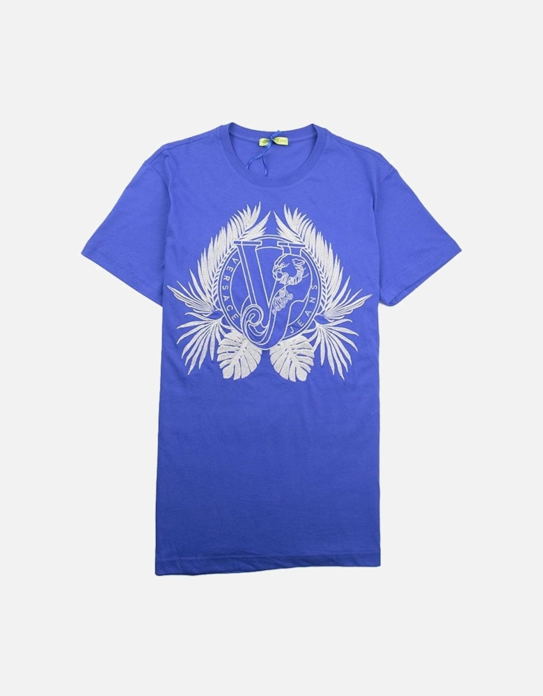 Jeans Metallic Stitching VJ Logo T-Shirt Electric Blue
