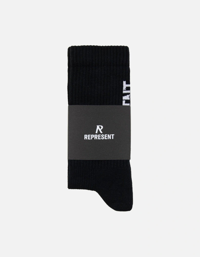 Logo Socks Jet Black