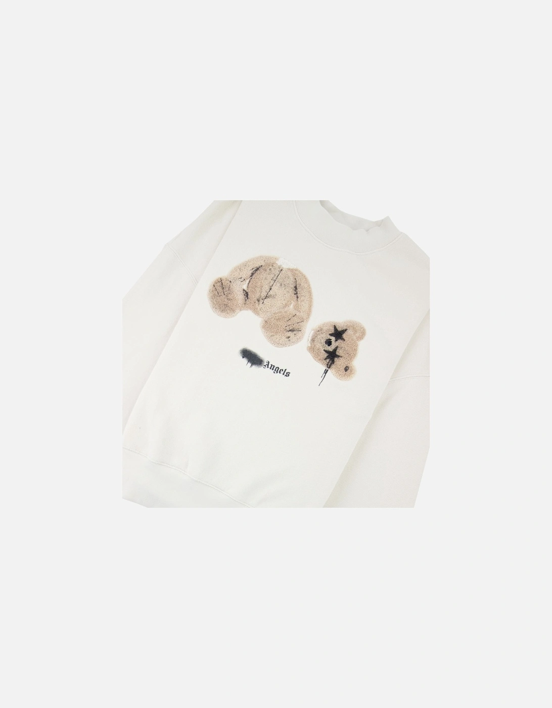 Spray Bear Crewneck Sweatshirt Grey Brown