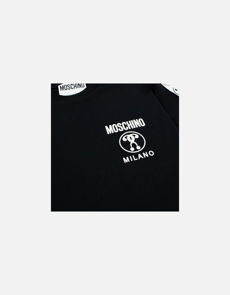 Couture Double Question Mark Organic Cotton T Shirt Black 1555