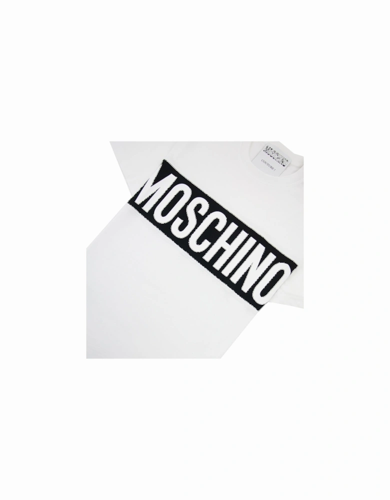 Couture Block Logo Print T Shirt White 2001