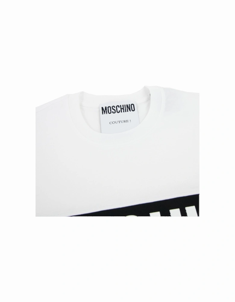 Couture Block Logo Print T Shirt White 2001