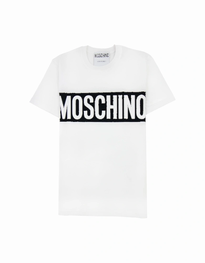 Couture Block Logo Print T Shirt White 2001