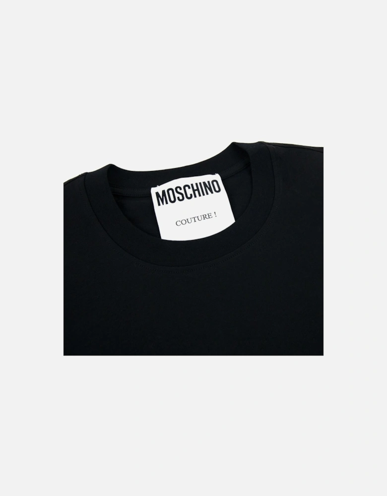 Couture Block Logo Print T Shirt Black 2555
