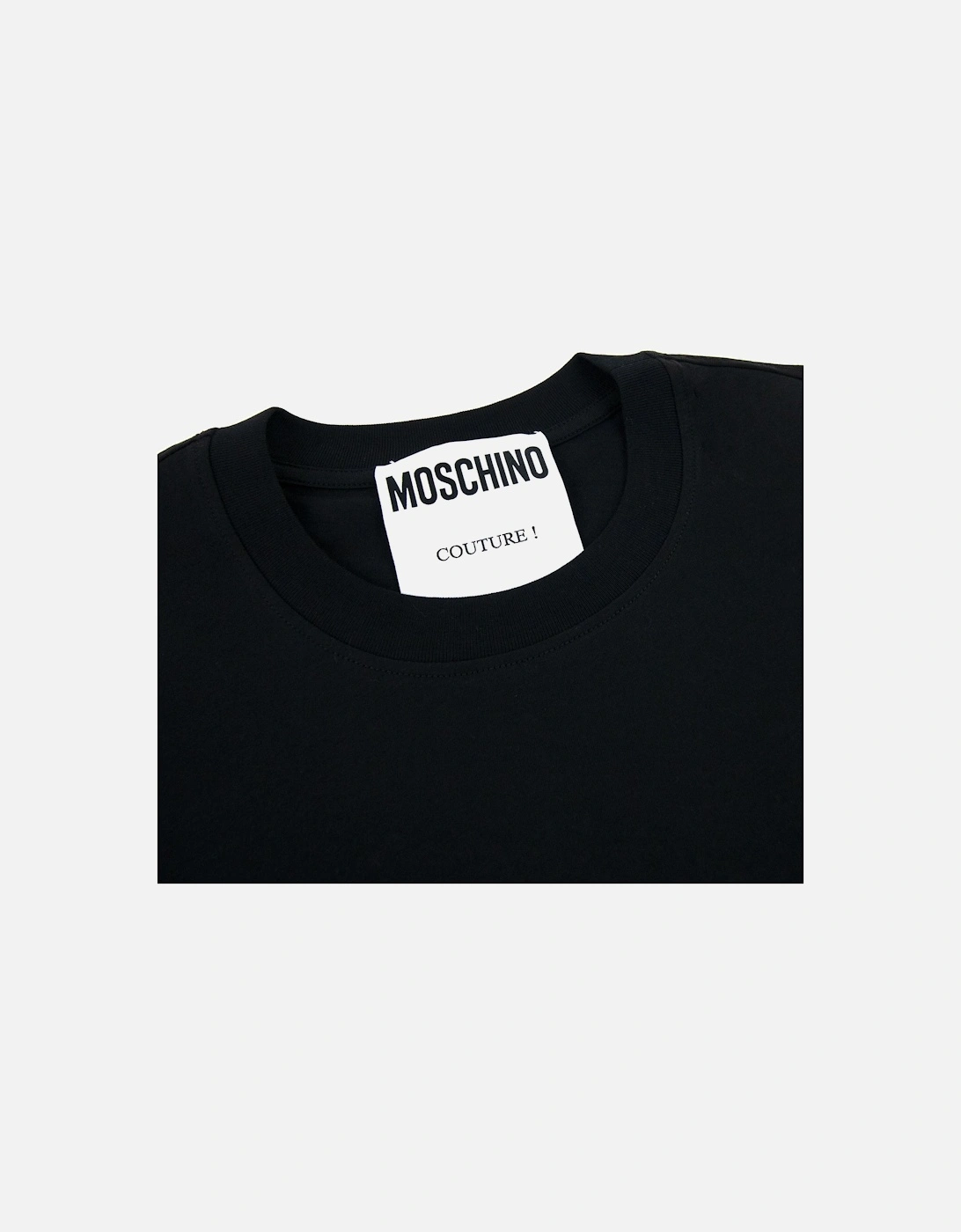 Couture Block Logo Print T Shirt Black 2555