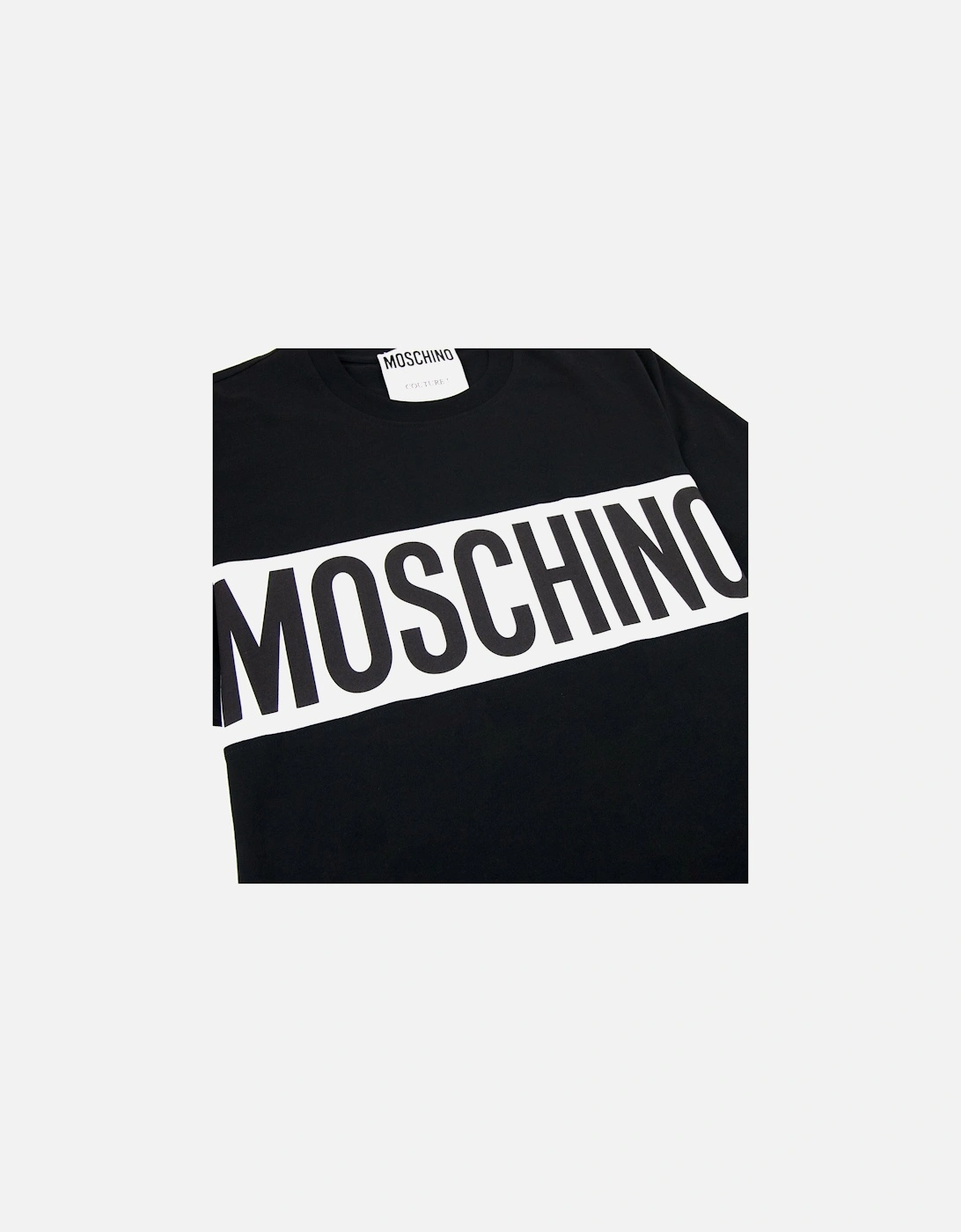 Couture Block Logo Print T Shirt Black 2555
