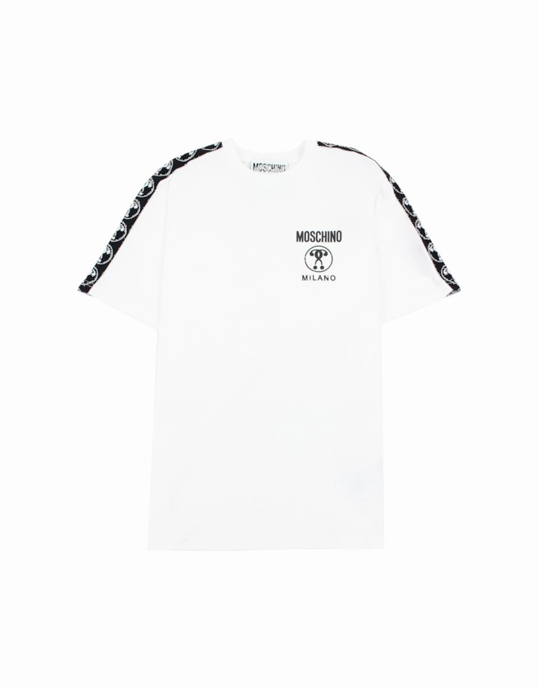 Couture Double Question Mark Organic Cotton T Shirt White 1001