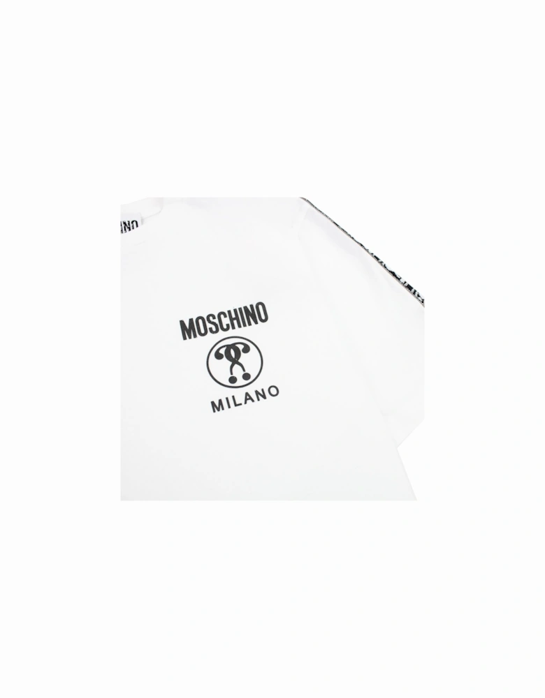 Couture Double Question Mark Organic Cotton T Shirt White 1001