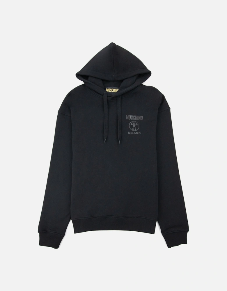 Couture Double Question Hoodied Sweatshirt Black 0555