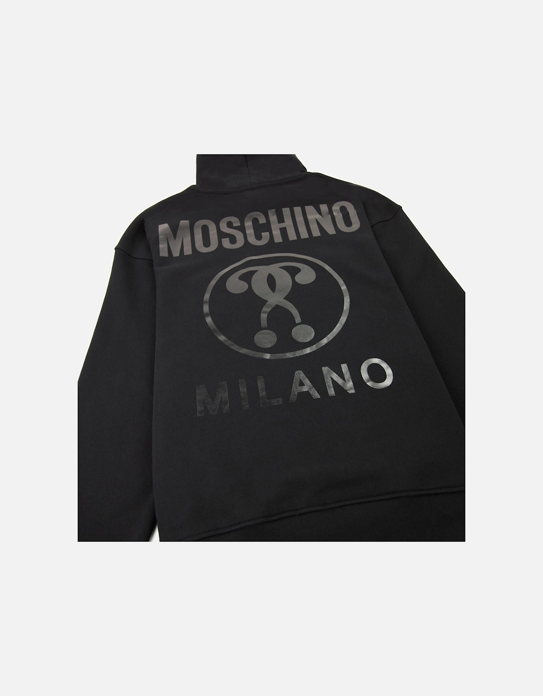 Couture Double Question Hoodied Sweatshirt Black 0555