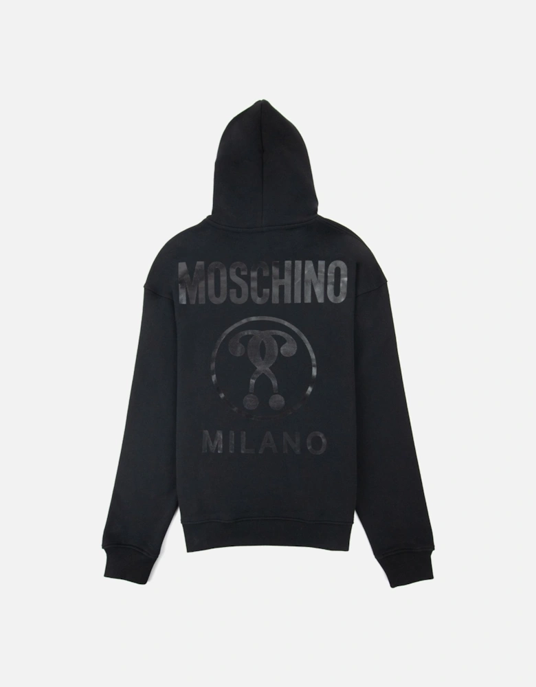 Couture Double Question Hoodied Sweatshirt Black 0555