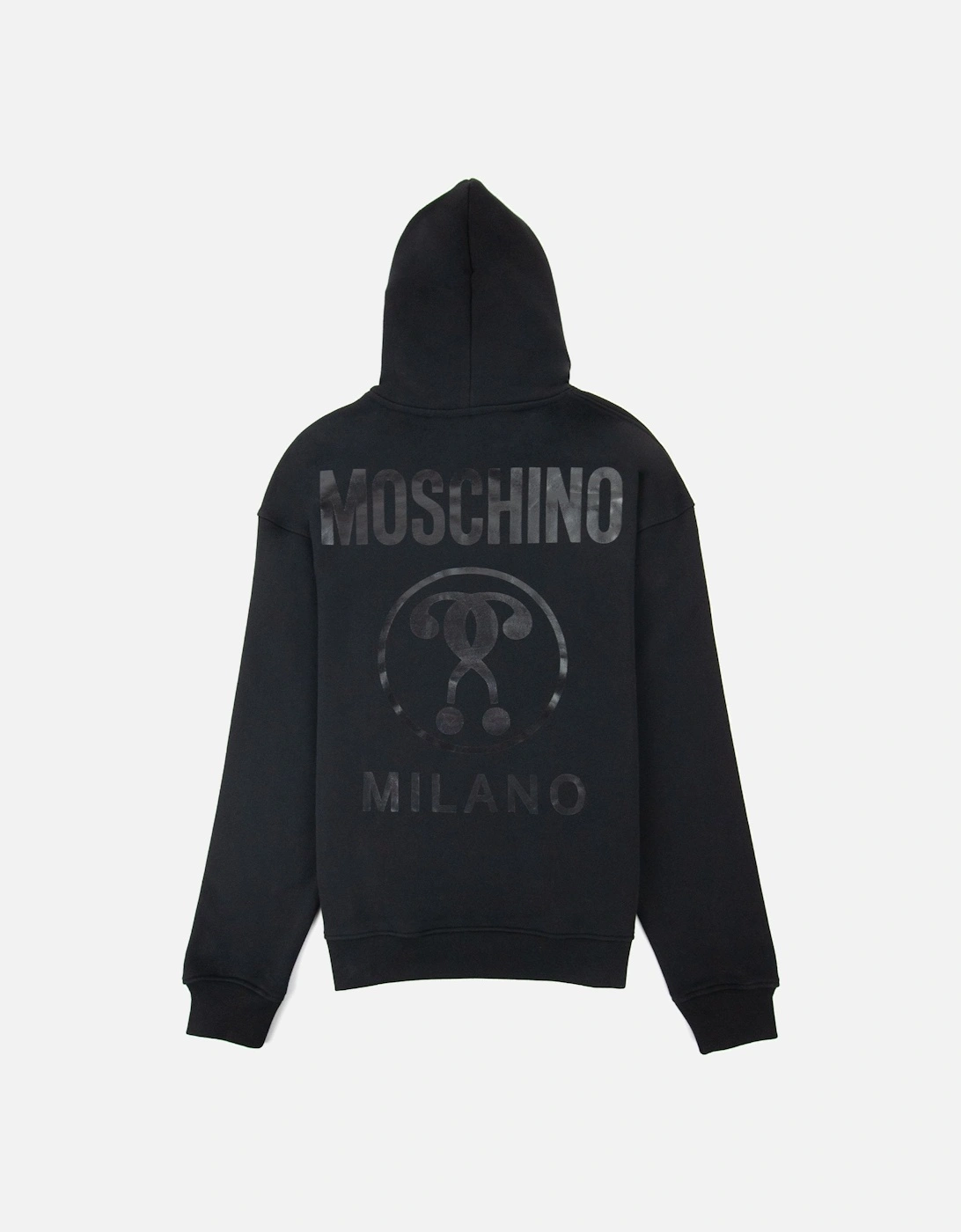 Couture Double Question Hoodied Sweatshirt Black 0555