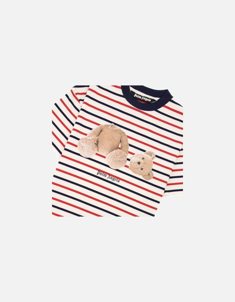 Pa Bear Stripe Classic Tee Red/white