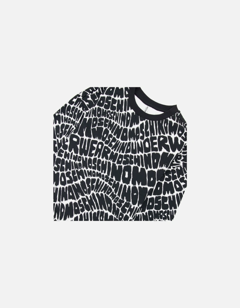 Underwear All Over Logo Sweatshirt Black