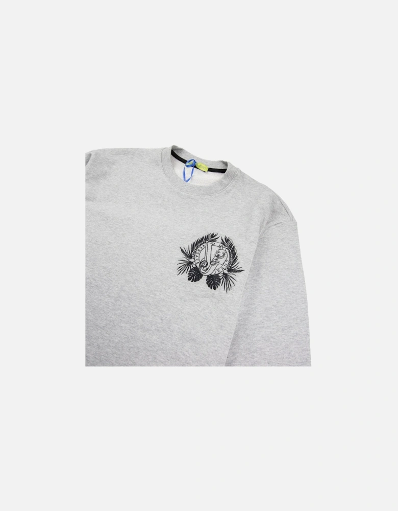 Jeans VJ Chest Logo Crewneck Sweatshirt Grey