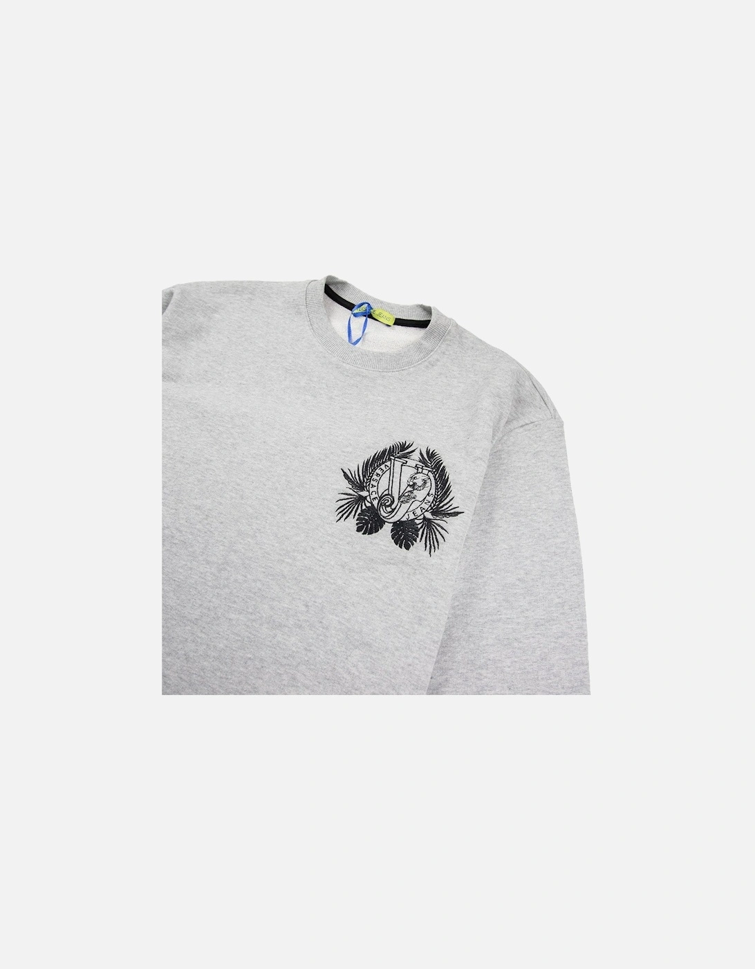 Jeans VJ Chest Logo Crewneck Sweatshirt Grey