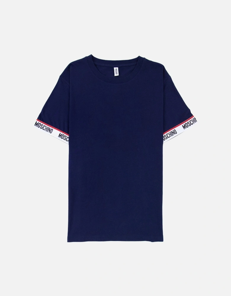 Underwear Tape Cuff Sleeve T Shirt Dark Blue