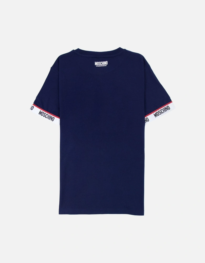 Underwear Tape Cuff Sleeve T Shirt Dark Blue