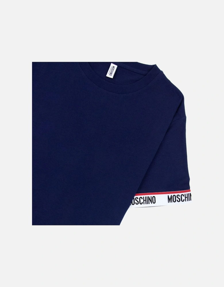 Underwear Tape Cuff Sleeve T Shirt Dark Blue