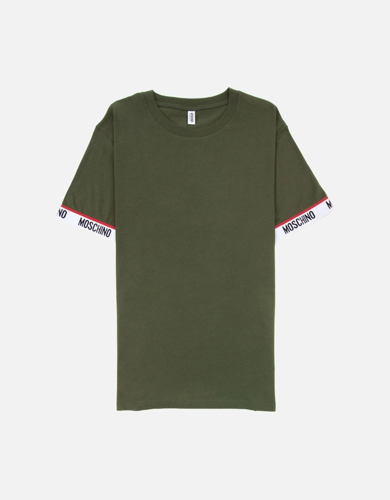Underwear Tape Cuff Sleeve T Shirt Khaki 0430