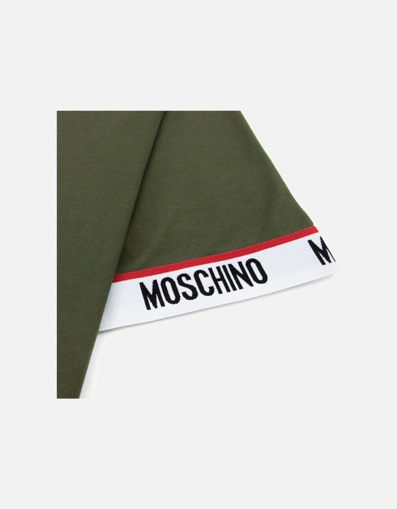 Underwear Tape Cuff Sleeve T Shirt Khaki 0430