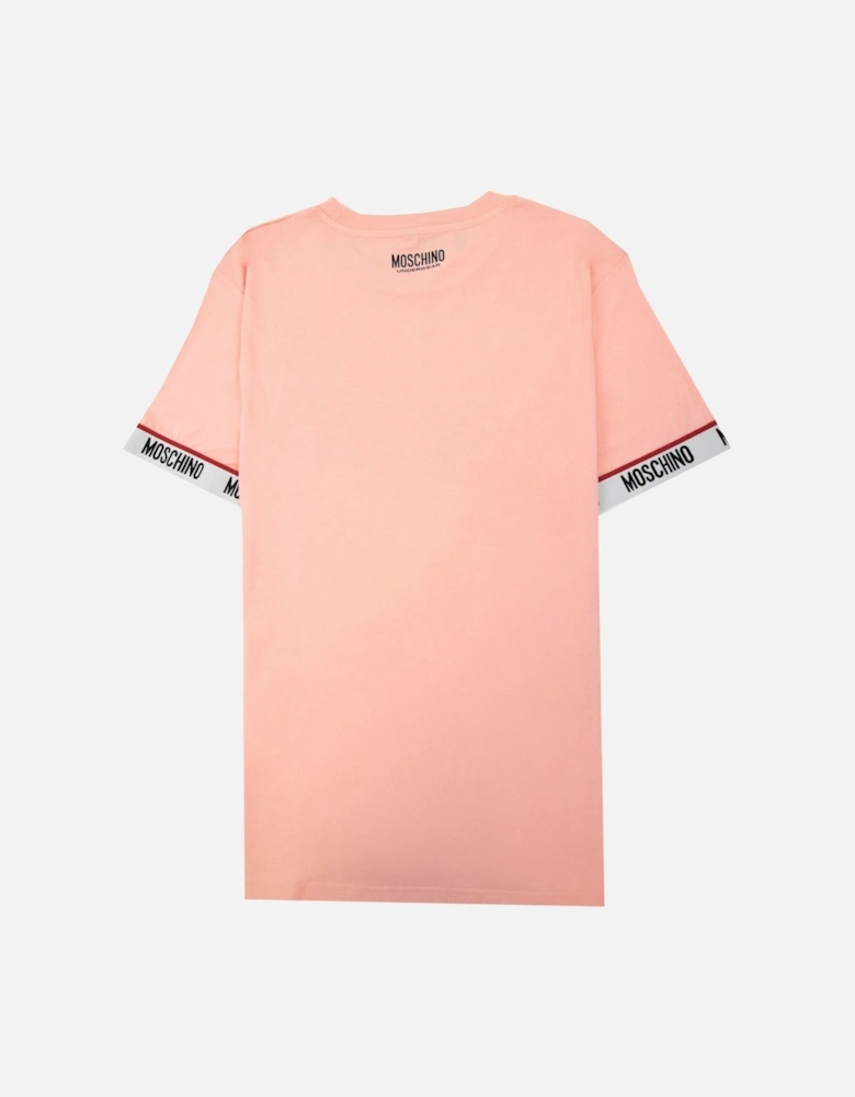 Underwear Tape Cuff Sleeve T Shirt Pink 0227