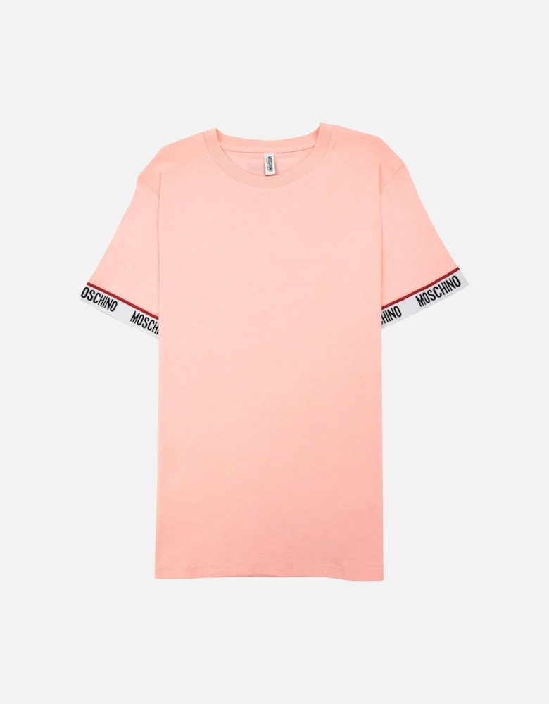 Underwear Tape Cuff Sleeve T Shirt Pink 0227
