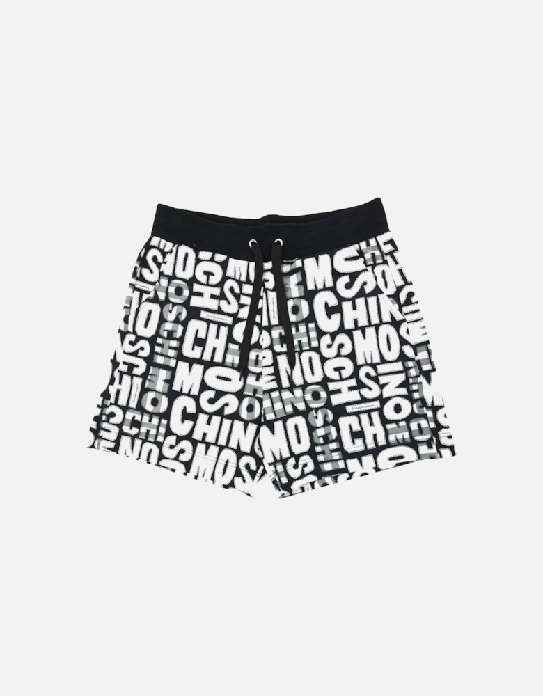 Underwear All Over Print Shorts White/black 1555